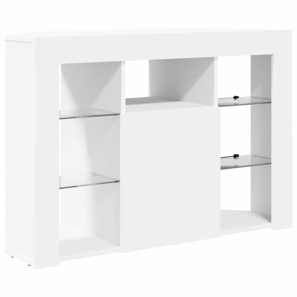 vidaXL Kątowa szafka LED pod telewizor Biały 100x40x68cm