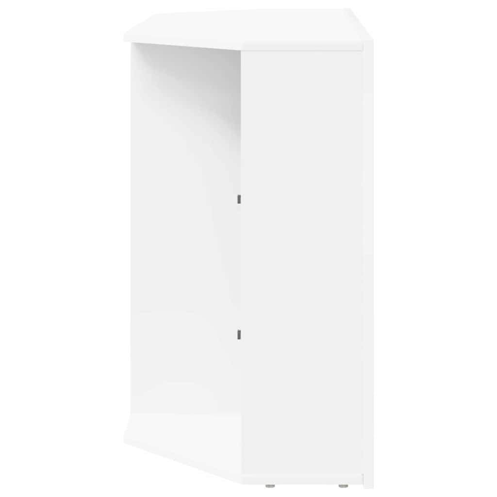 vidaXL Kątowa szafka LED pod telewizor Biały 100x40x68cm