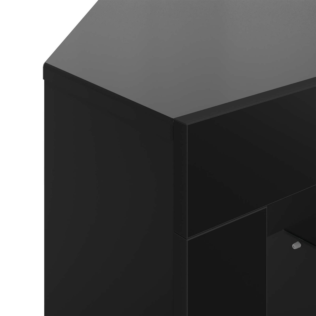 vidaXL Kątowa szafka LED pod telewizor 100x40x68cm Czarny