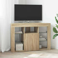 vidaXL Kątowa szafka LED pod telewizor Dąb Sonoma 100x40x68cm