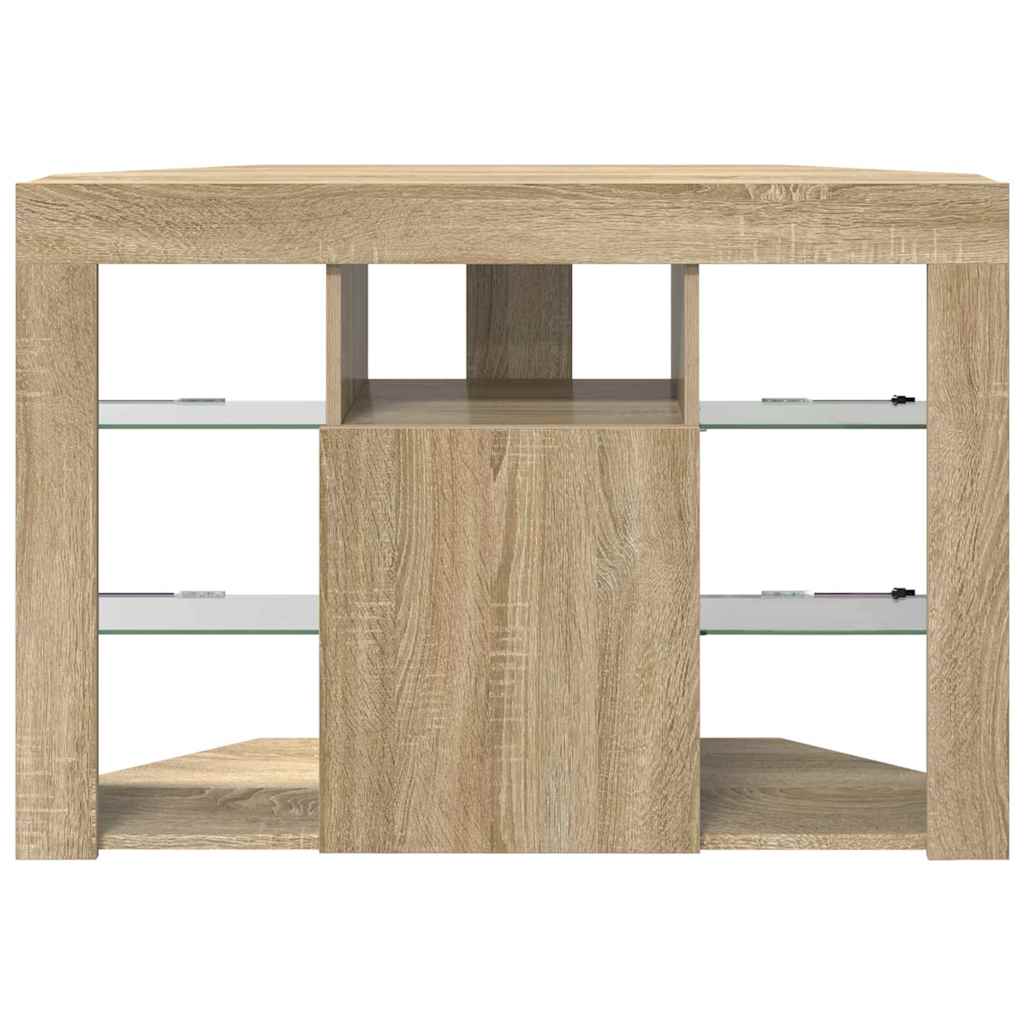vidaXL Kątowa szafka LED pod telewizor Dąb Sonoma 100x40x68cm