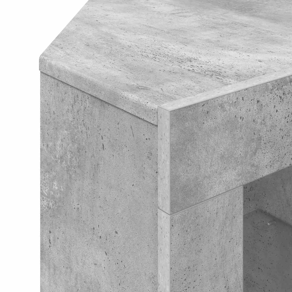 vidaXL Kątowa szafka LED pod telewizor 100x40x68cm Betonowy szary