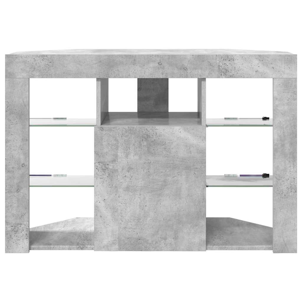 vidaXL Kątowa szafka LED pod telewizor 100x40x68cm Betonowy szary