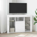 vidaXL Kątowa szafka LED pod telewizor Błyszcząca biel 100x40x68cm