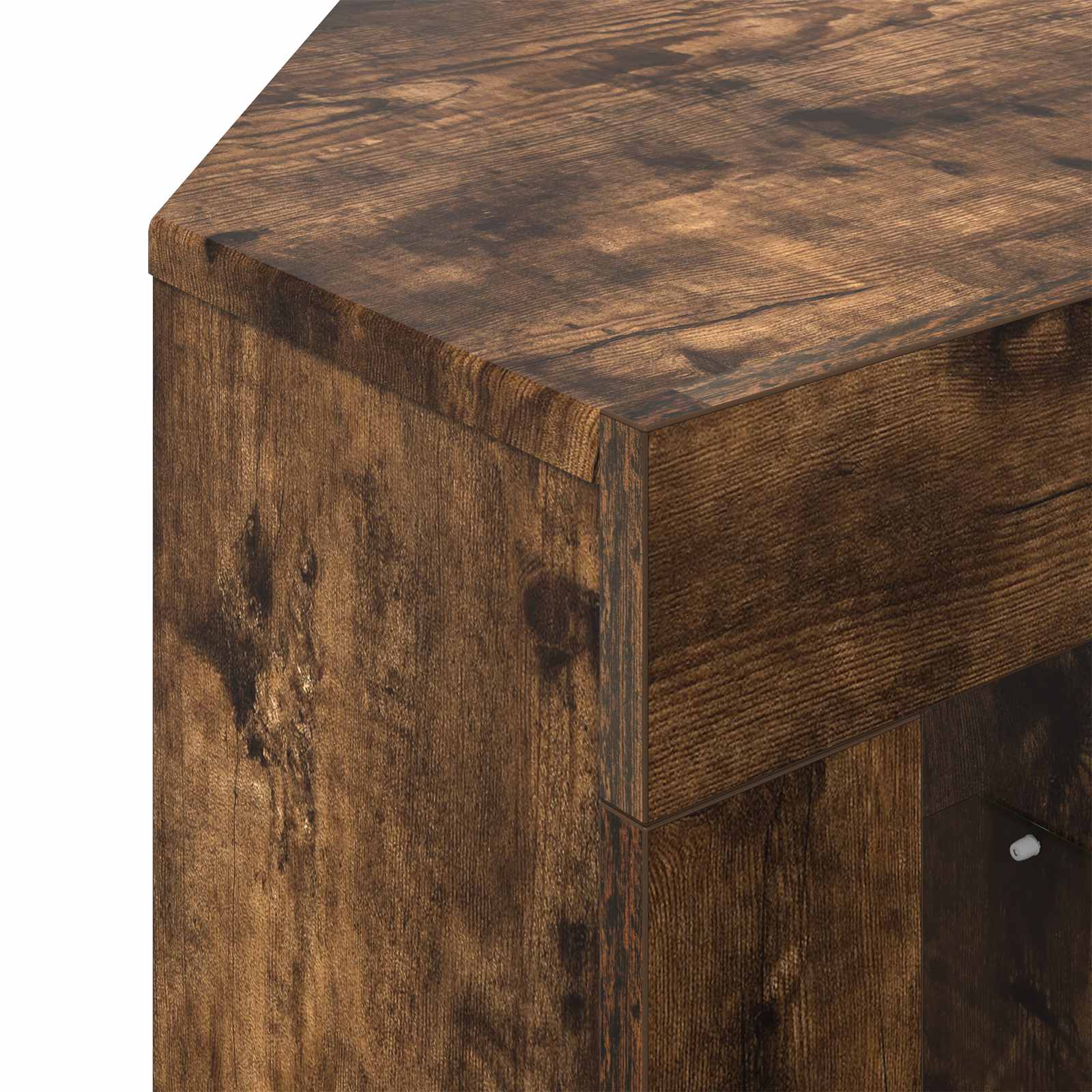 vidaXL Kątowa szafka LED pod telewizor 100x40x68cm Dąb wędzony
