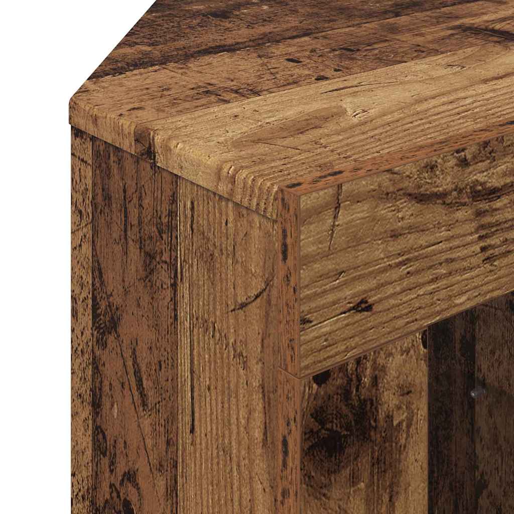 vidaXL Kątowa szafka LED pod telewizor 100x40x68cm Stare drewno
