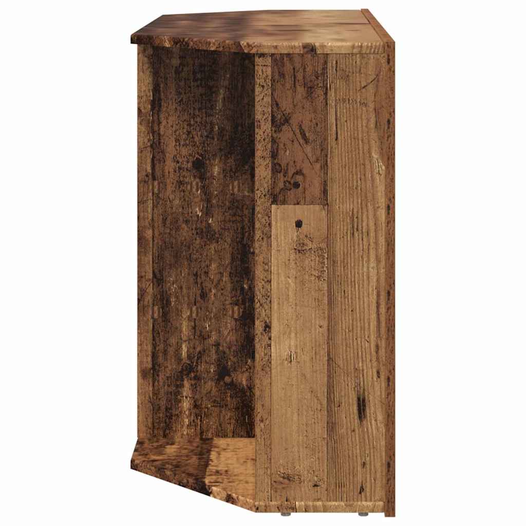 vidaXL Kątowa szafka LED pod telewizor 100x40x68cm Stare drewno