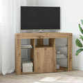 vidaXL Kątowa szafka LED pod telewizor 100x40x68cm Dąb rzemieślniczy