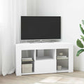 vidaXL Kątowa szafka LED pod telewizor Biały 100 x 40 x 50 cm
