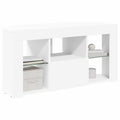 vidaXL Kątowa szafka LED pod telewizor 100 x 40 x 50 cm Biały