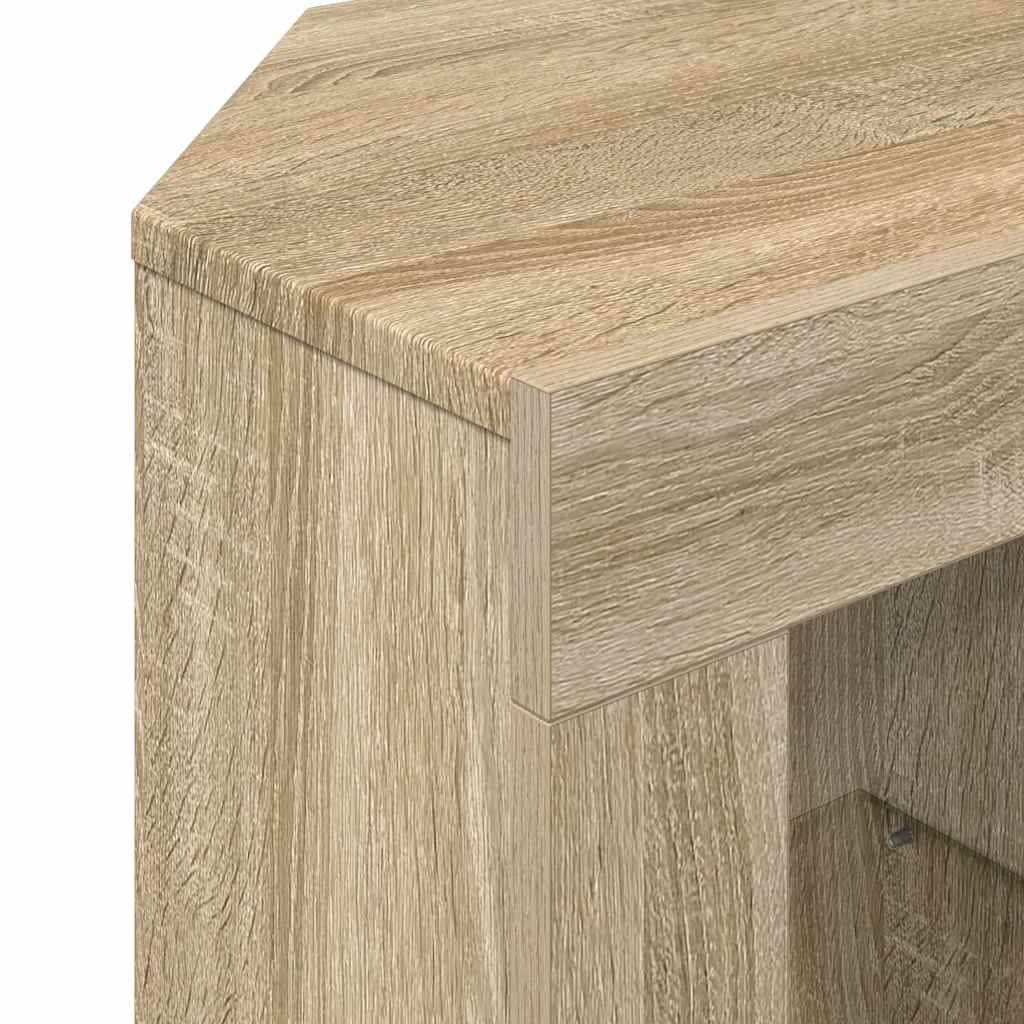 vidaXL Kątowa szafka LED pod telewizor Dąb Sonoma 100 x 40 x 50 cm