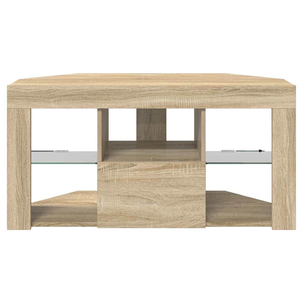 vidaXL Kątowa szafka LED pod telewizor Dąb Sonoma 100 x 40 x 50 cm