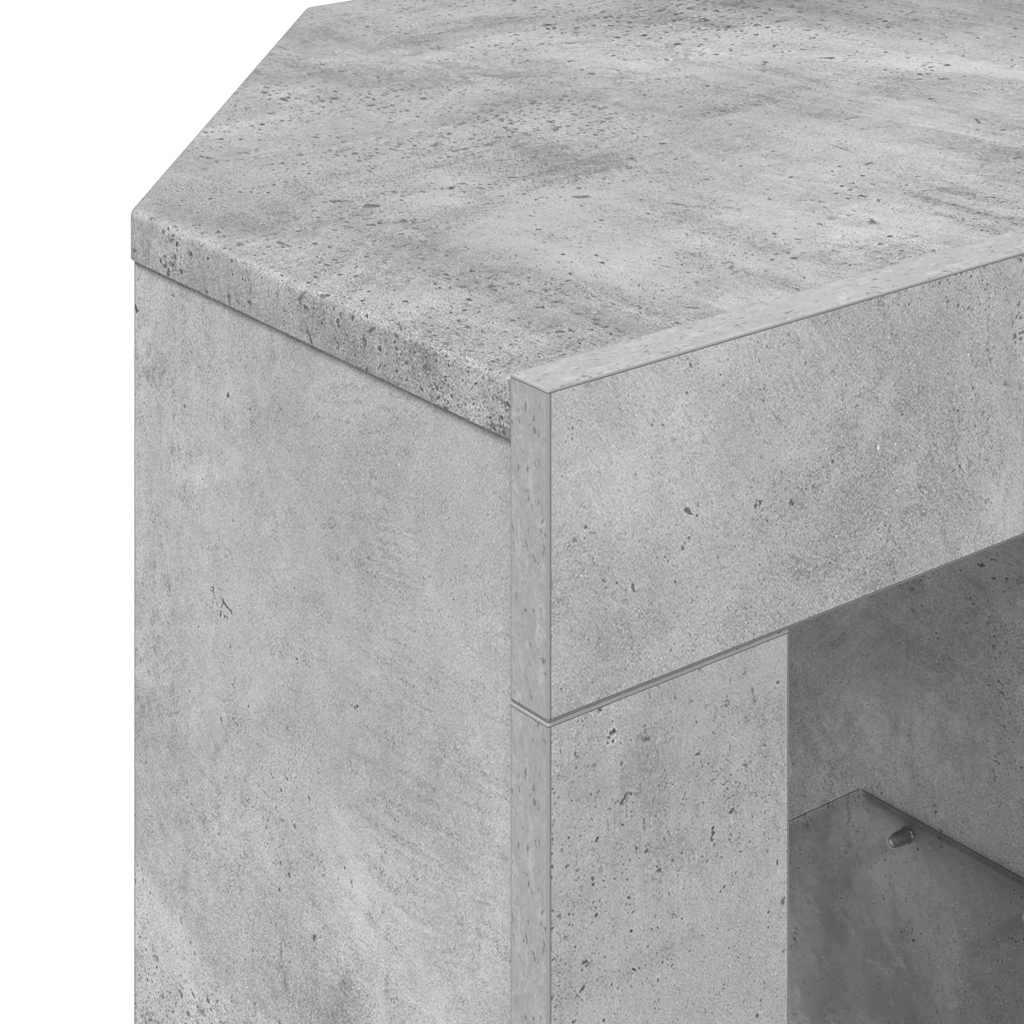 vidaXL Kątowa szafka LED pod telewizor 100 x 40 x 50 cm Betonowy szary