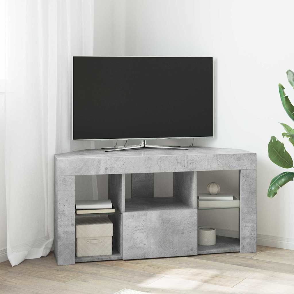 vidaXL Kątowa szafka LED pod telewizor 100 x 40 x 50 cm Betonowy szary