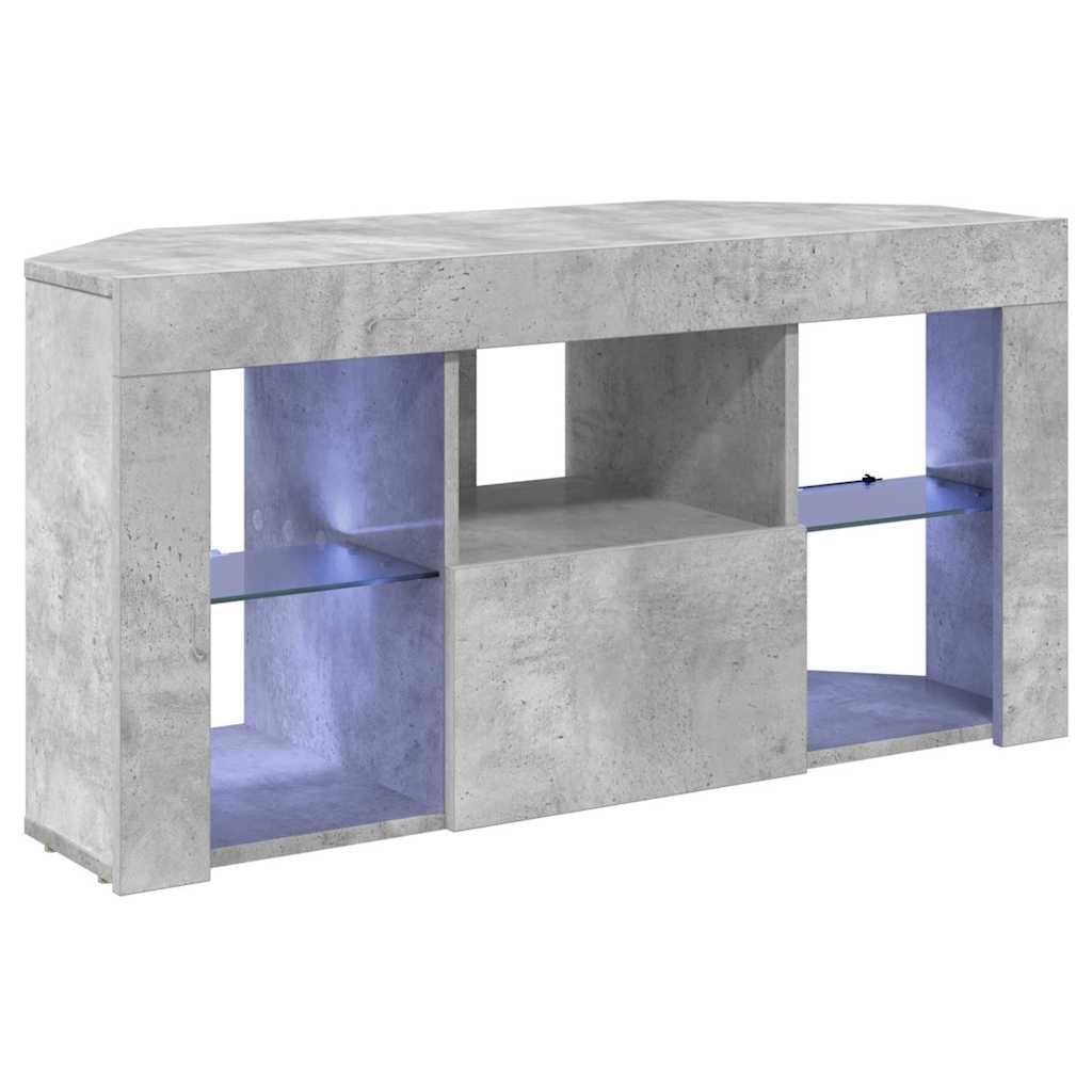 vidaXL Kątowa szafka LED pod telewizor 100 x 40 x 50 cm Betonowy szary