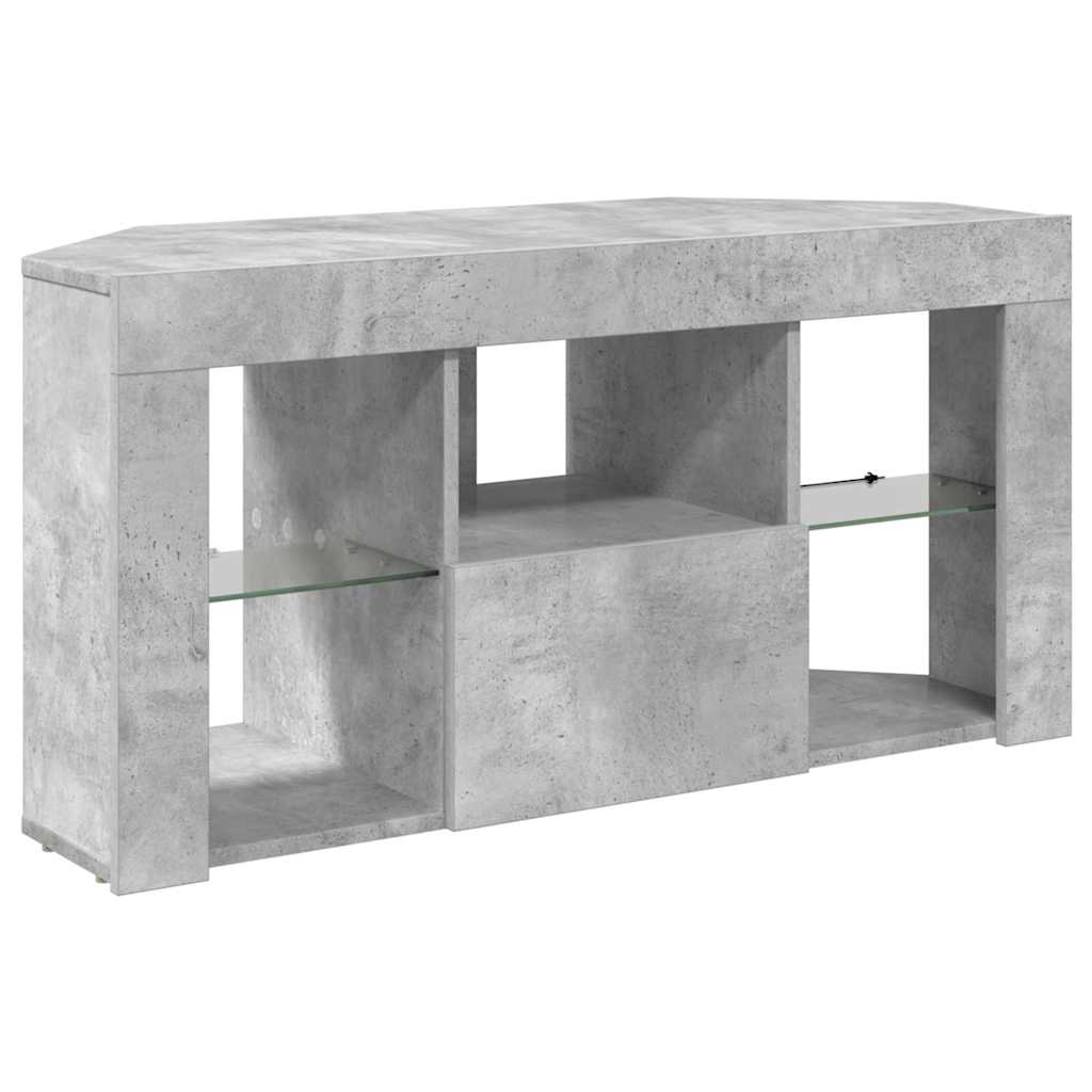 vidaXL Kątowa szafka LED pod telewizor 100 x 40 x 50 cm Betonowy szary
