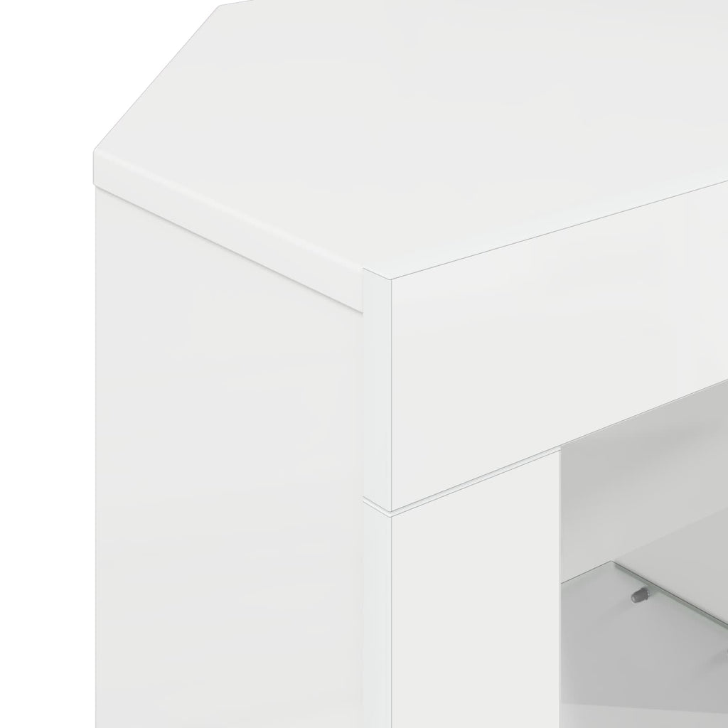 vidaXL Kątowa szafka LED pod telewizor 100 x 40 x 50 cm