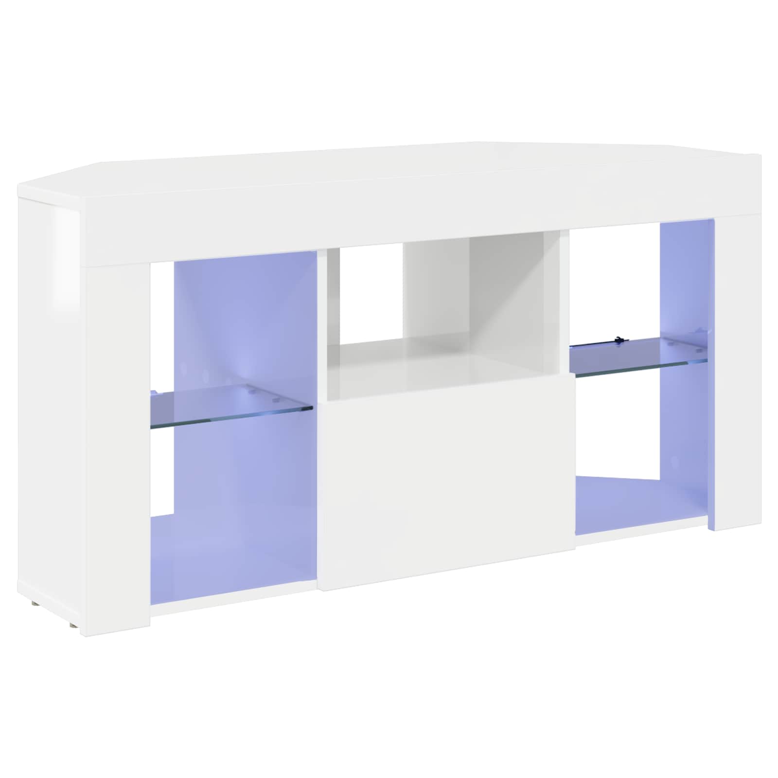 vidaXL Kątowa szafka LED pod telewizor 100 x 40 x 50 cm
