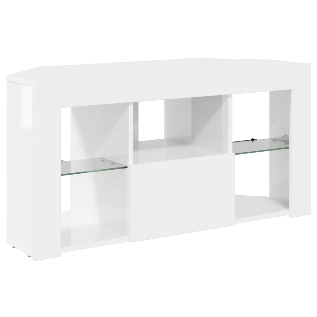 vidaXL Kątowa szafka LED pod telewizor 100 x 40 x 50 cm