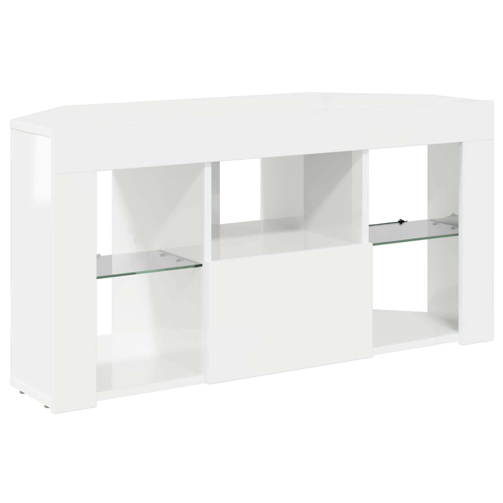vidaXL Kątowa szafka LED pod telewizor 100 x 40 x 50 cm
