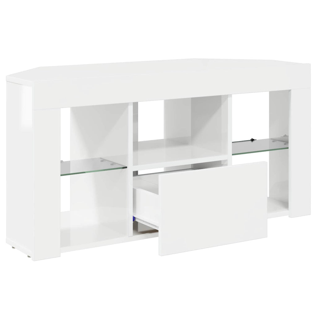 vidaXL Kątowa szafka LED pod telewizor 100 x 40 x 50 cm