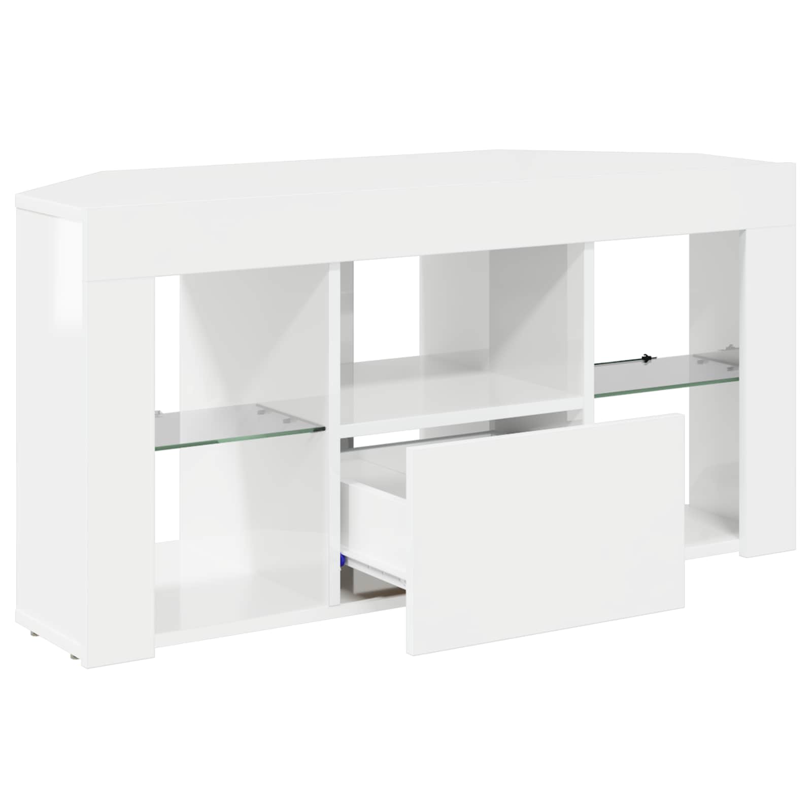 vidaXL Kątowa szafka LED pod telewizor 100 x 40 x 50 cm
