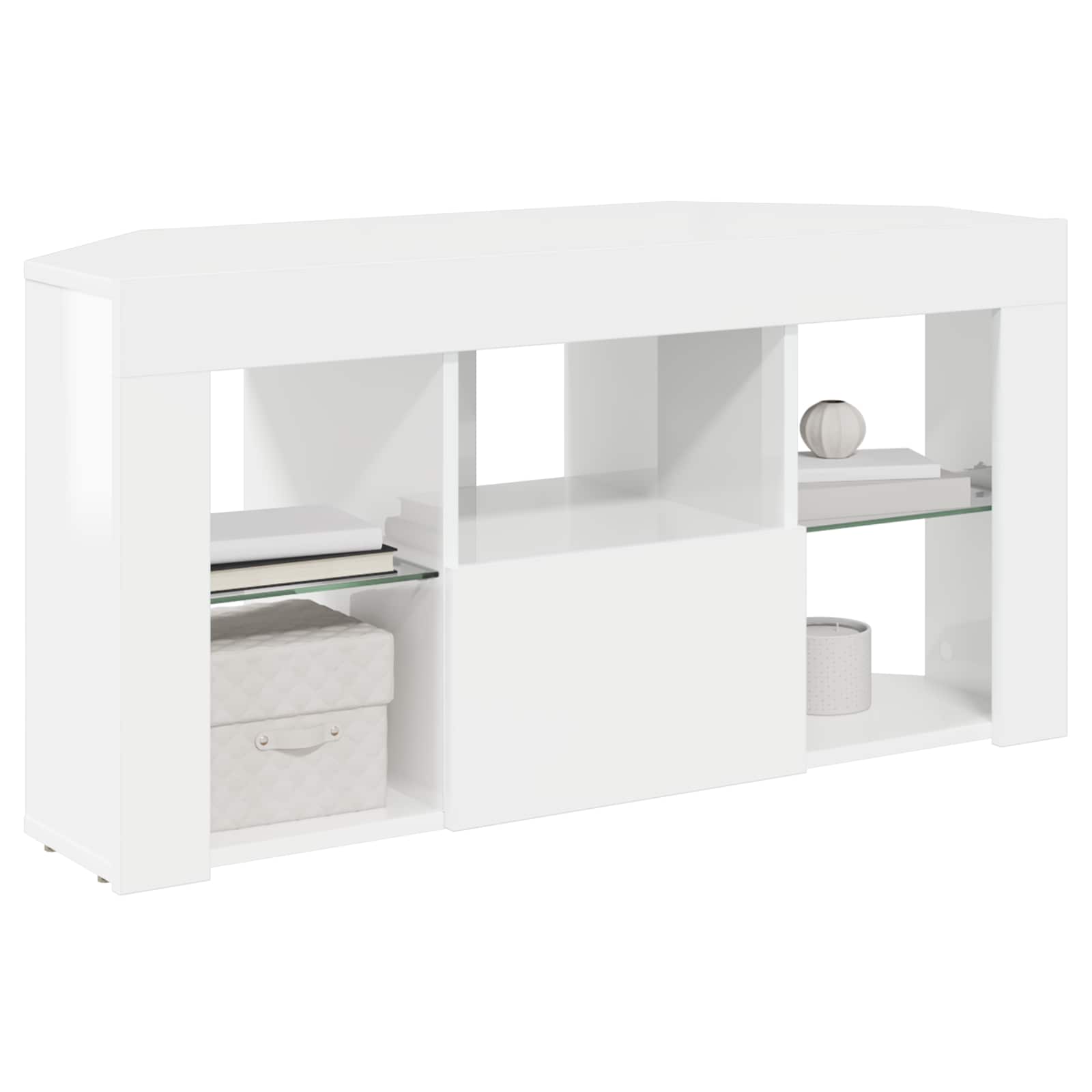 vidaXL Kątowa szafka LED pod telewizor 100 x 40 x 50 cm