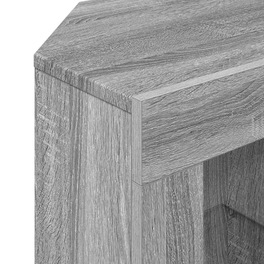 vidaXL Kątowa szafka LED pod telewizor 100 x 40 x 50 cm Szary Sonoma