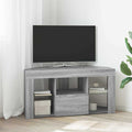 vidaXL Kątowa szafka LED pod telewizor 100 x 40 x 50 cm Szary Sonoma