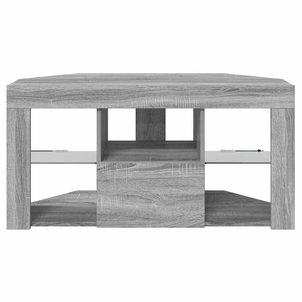 vidaXL Kątowa szafka LED pod telewizor 100 x 40 x 50 cm Szary Sonoma