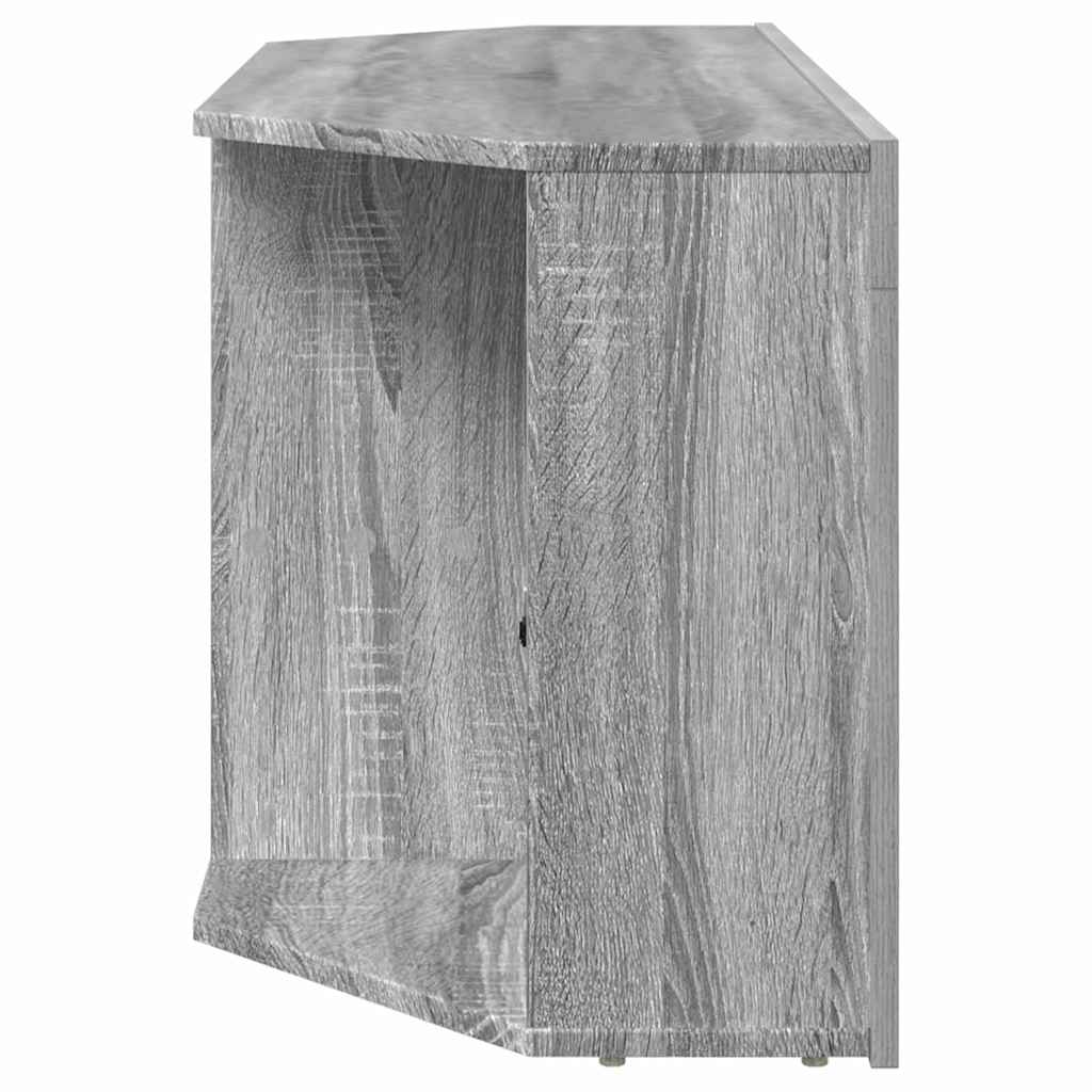 vidaXL Kątowa szafka LED pod telewizor 100 x 40 x 50 cm Szary Sonoma