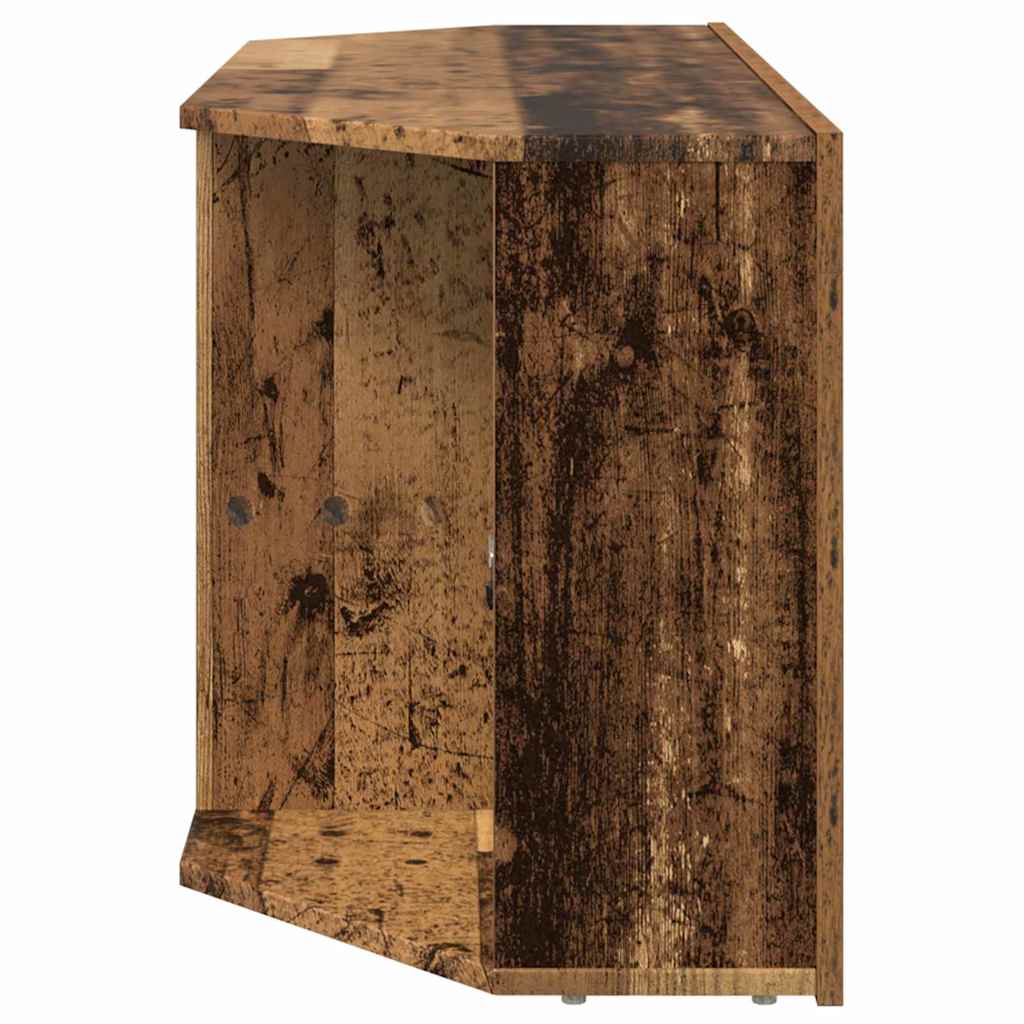 vidaXL Kątowa szafka LED pod telewizor 100 x 40 x 50 cm Stare drewno