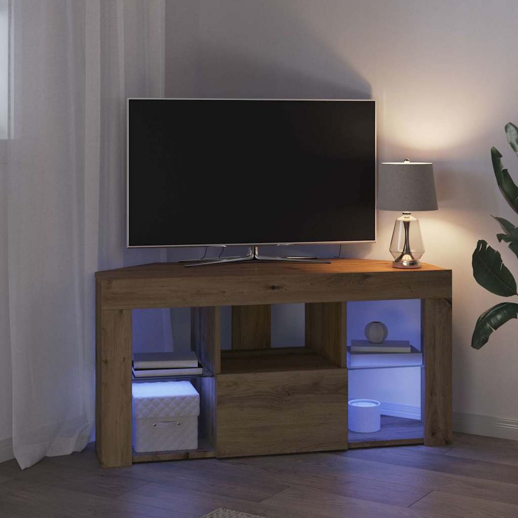 vidaXL Kątowa szafka LED pod telewizor 100 x 40 x 50 cm