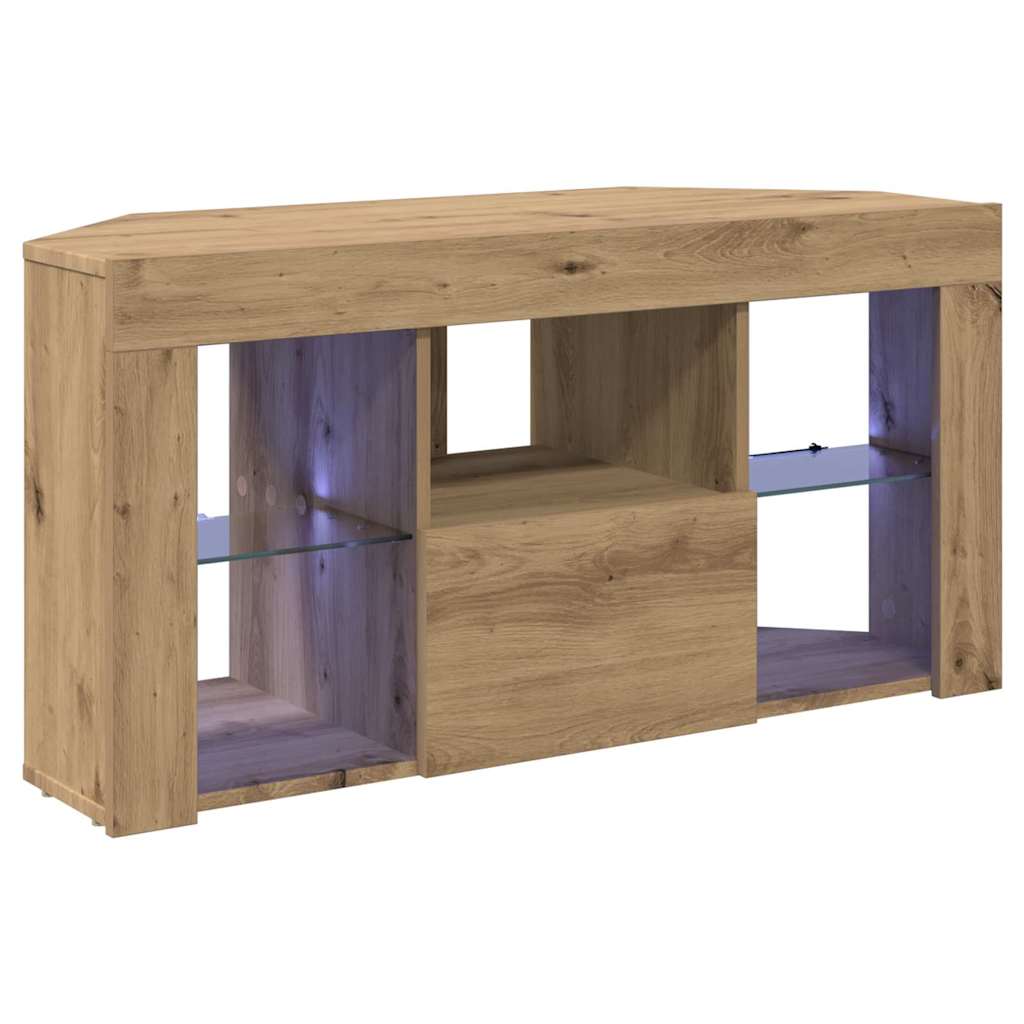 vidaXL Kątowa szafka LED pod telewizor 100 x 40 x 50 cm