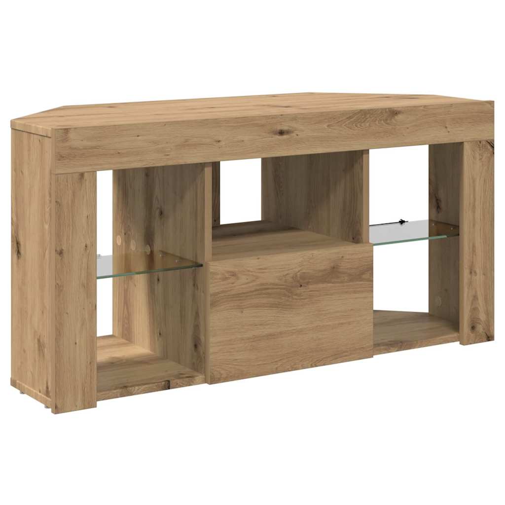 vidaXL Kątowa szafka LED pod telewizor 100 x 40 x 50 cm
