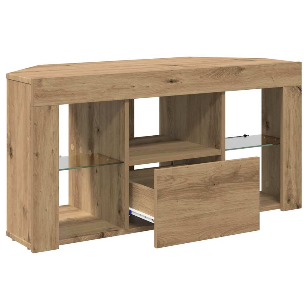 vidaXL Kątowa szafka LED pod telewizor 100 x 40 x 50 cm