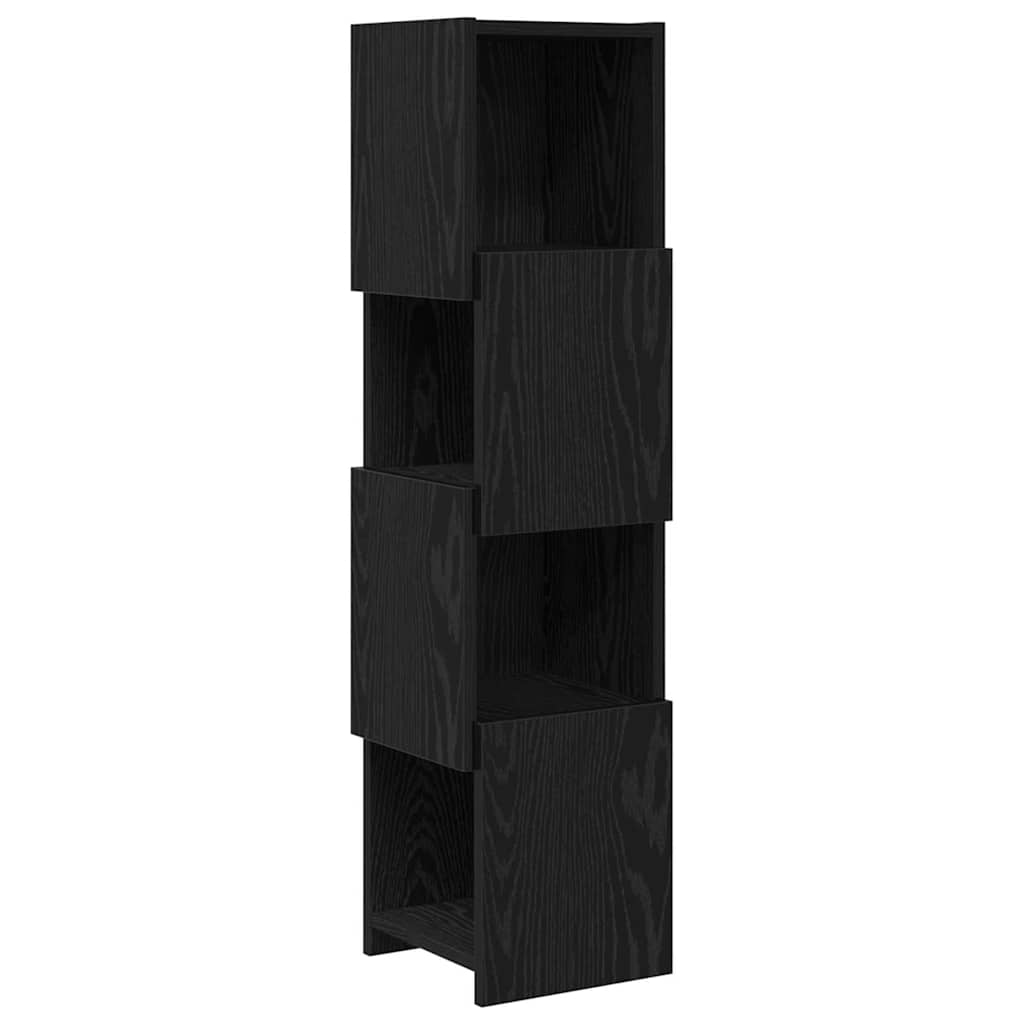 vidaXL Szafka narożna Czarny Dąb 25,5x25x102cm Materiał drewnopochodny