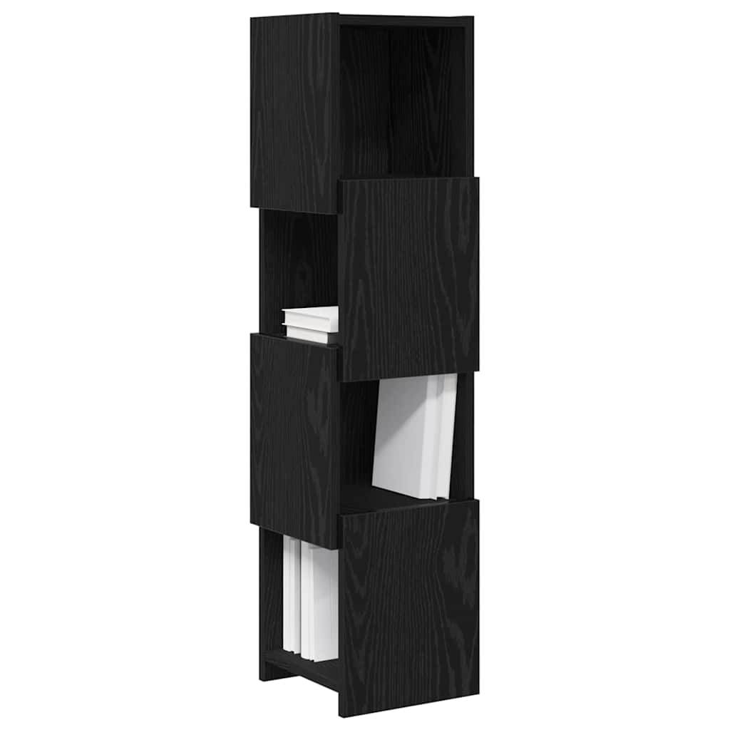 vidaXL Szafka narożna Czarny Dąb 25,5x25x102cm Materiał drewnopochodny