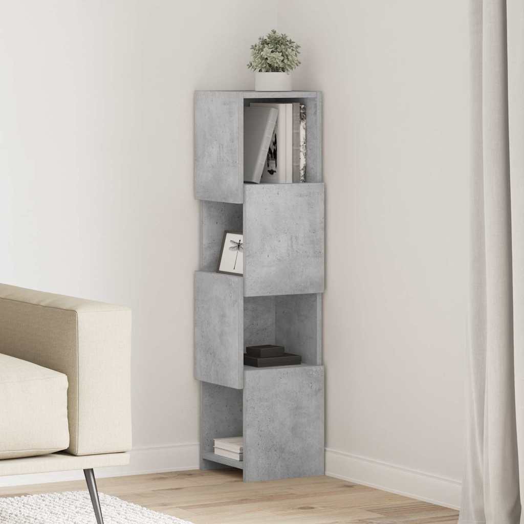 vidaXL Szafka narożna Betonowy szary 25,5x25x102cm