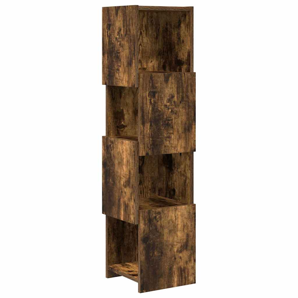vidaXL Szafka narożna 25,5x25x102cm Drewno inżynieryjne Dąb wędzony