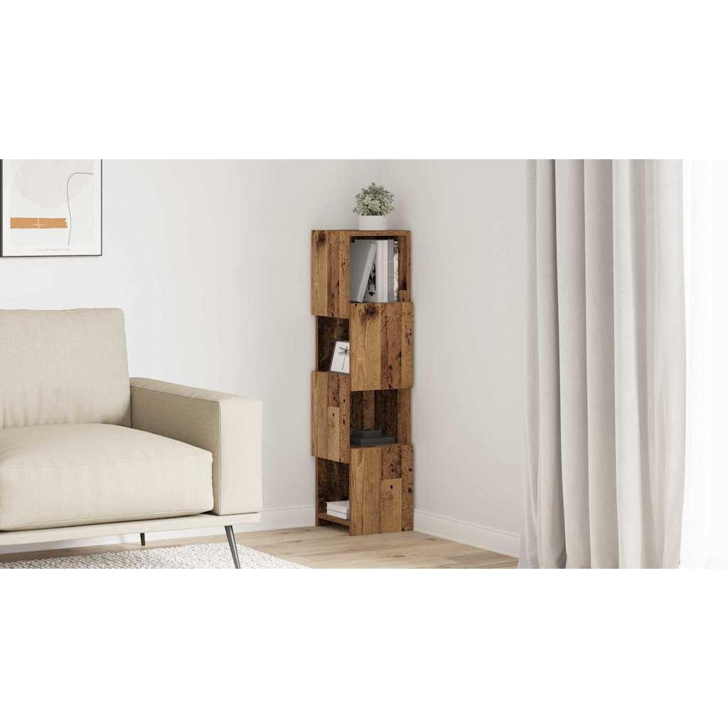 vidaXL Szafka narożna 25,5x25x102cm Drewno inżynieryjne Stare drewno