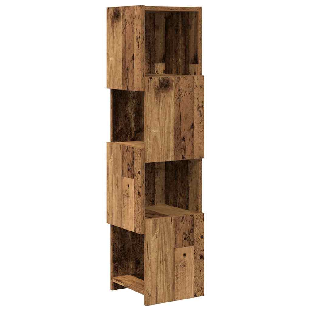 vidaXL Szafka narożna Stare drewno 25,5x25x102cm