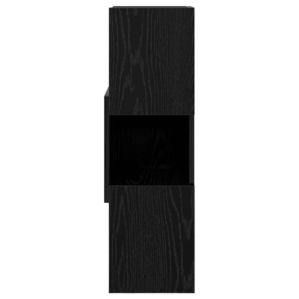 vidaXL Szafka narożna Czarny Dąb 25,5x25x80cm Materiał drewnopochodny