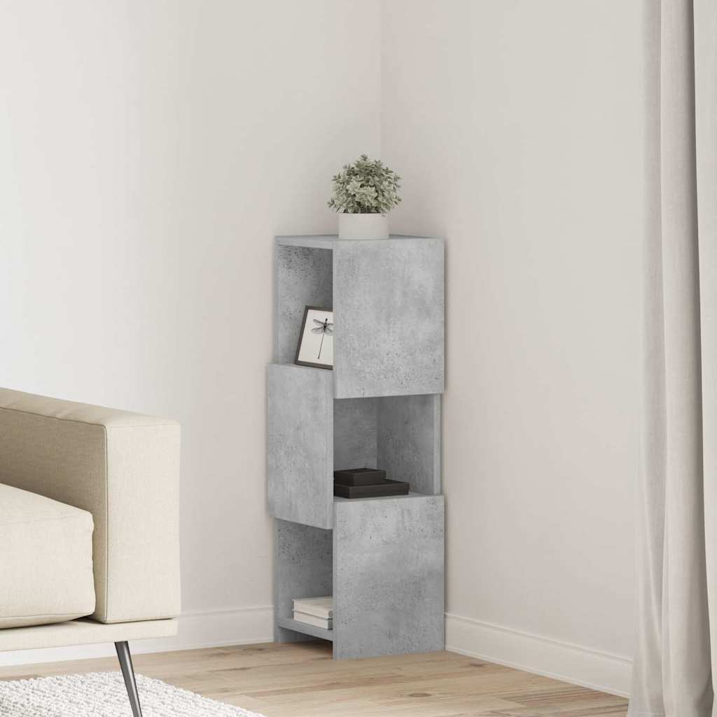 vidaXL Szafka narożna Betonowy szary 25,5x25x80cm