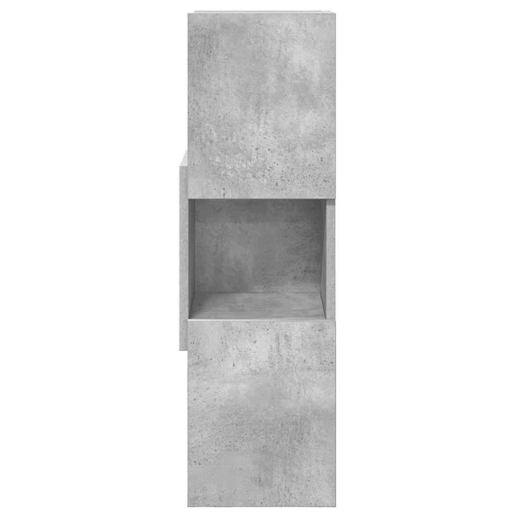 vidaXL Szafka narożna Betonowy szary 25,5x25x80cm