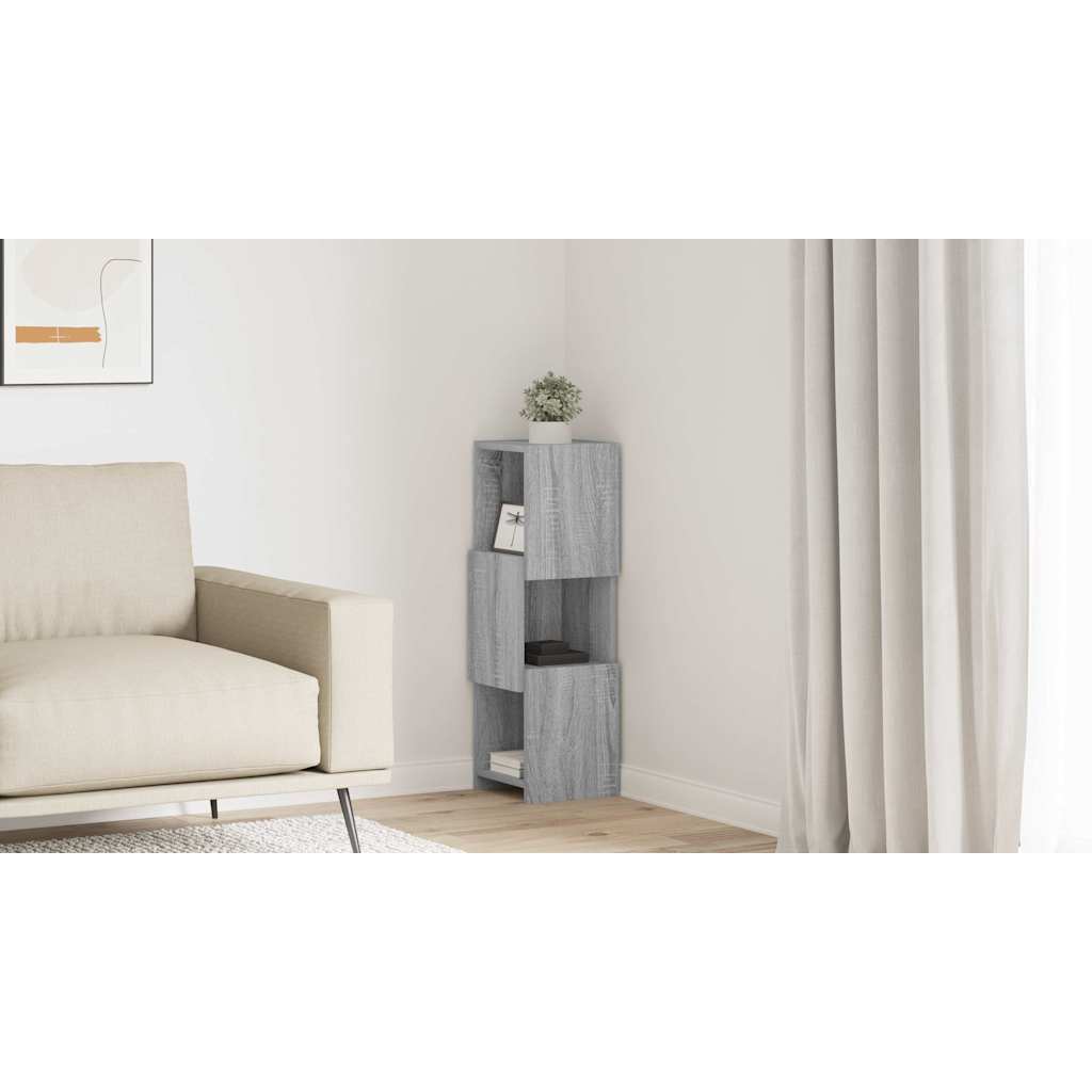 vidaXL Szafka narożna 25,5x25x80cm Drewno inżynieryjne Szary Sonoma