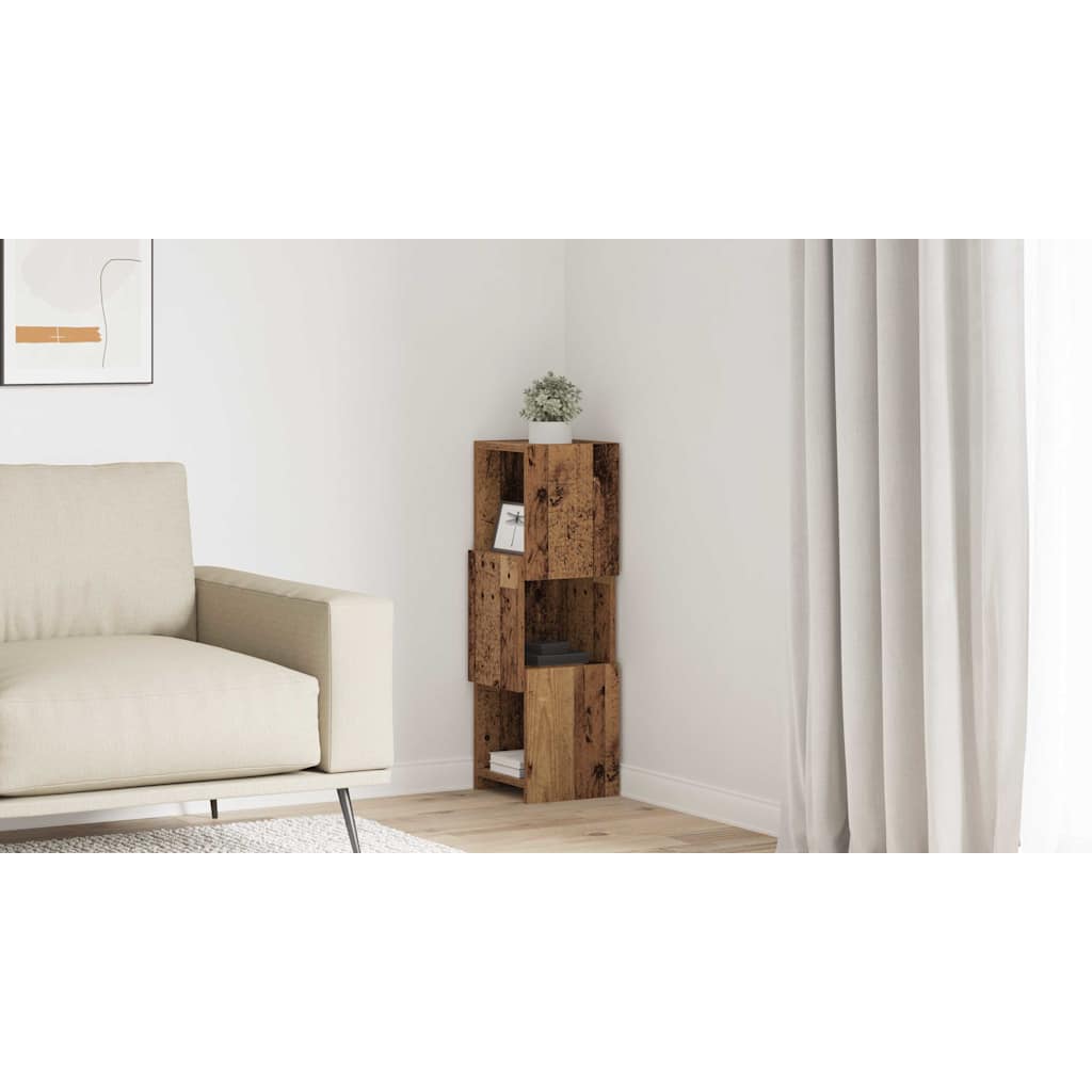 vidaXL Szafka narożna 25,5x25x80cm Drewno inżynieryjne Stare drewno