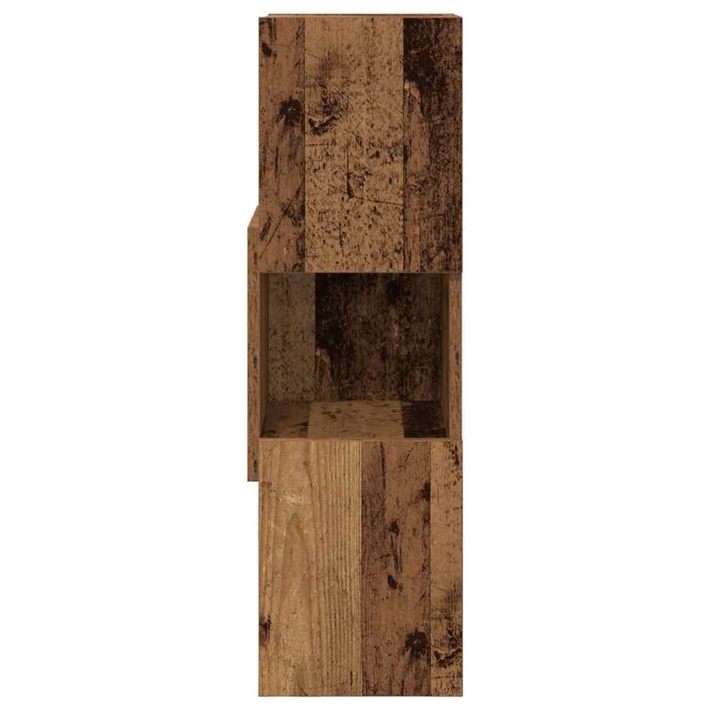 vidaXL Szafka narożna Stare drewno 25,5x25x80cm