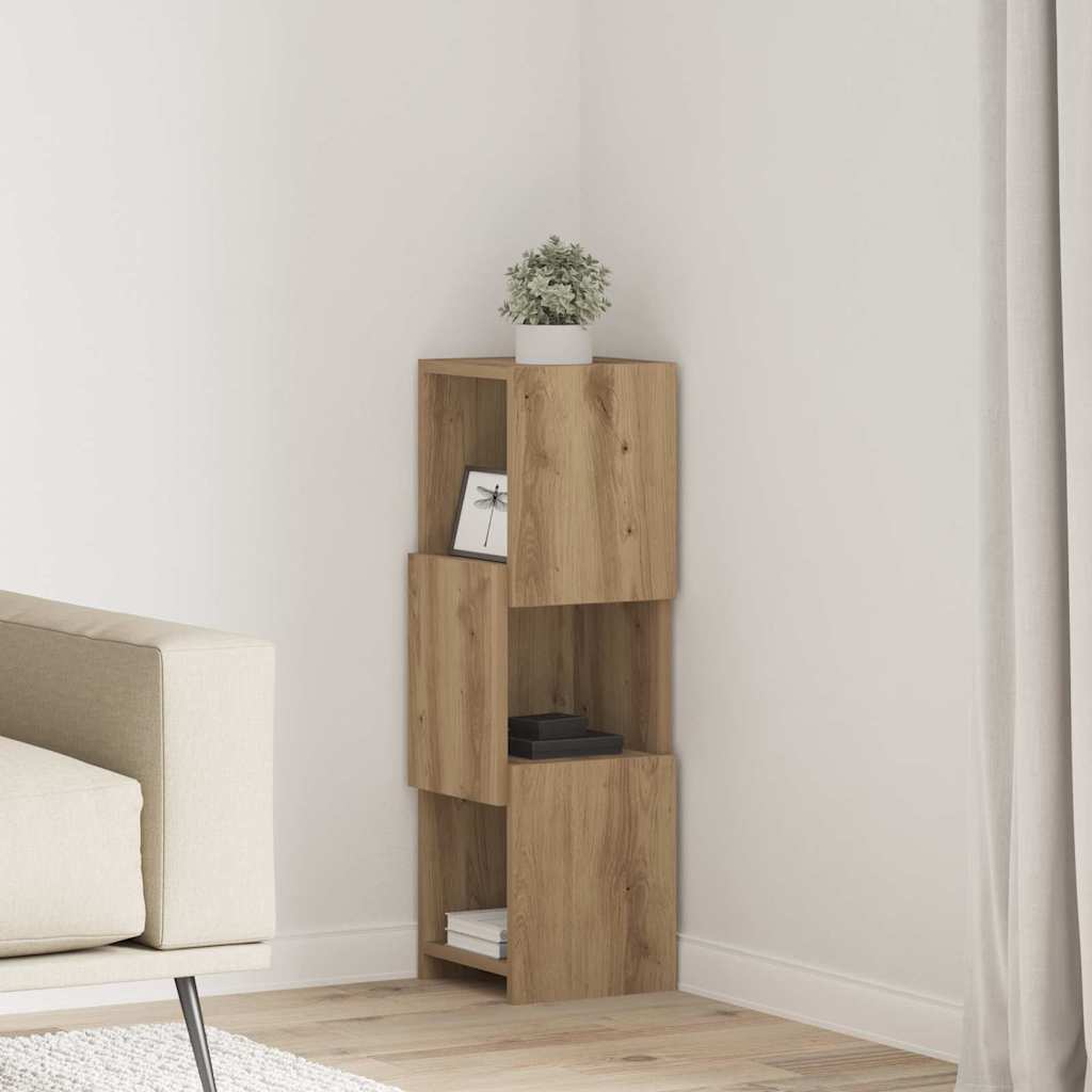 vidaXL Szafka narożna Dąb rzemieślniczy 25,5x25x80cm