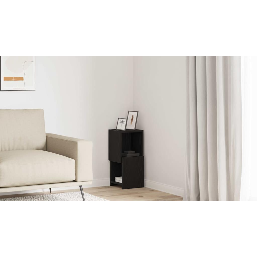 vidaXL Szafka narożna 25,5x25x55cm Drewno inżynieryjne Czarny Dąb